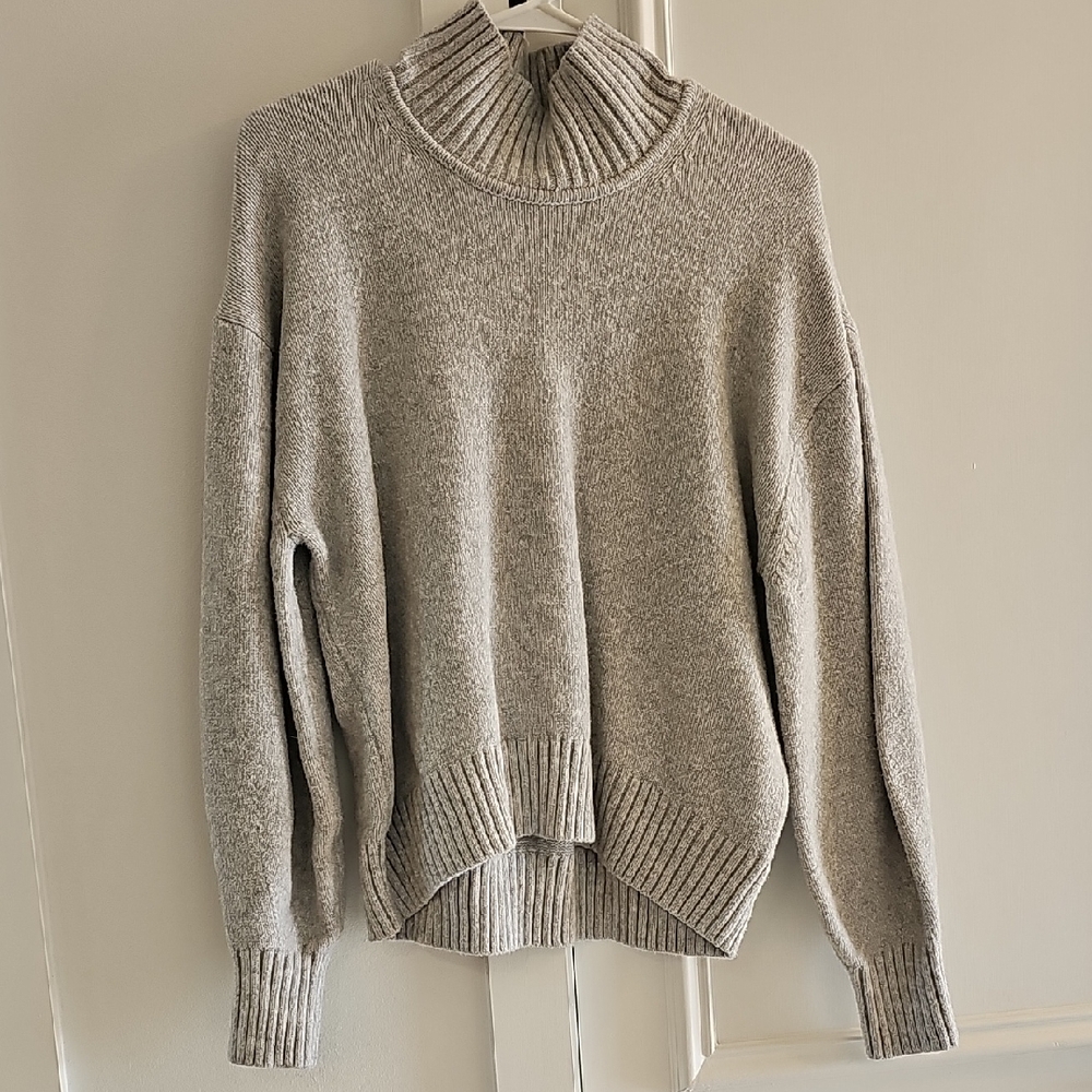 GAP Heather Gray Cowl Neck Sweater